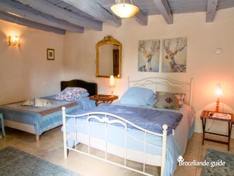 Chambre Bleu Azur - Logis de l'Étang de l'Aune